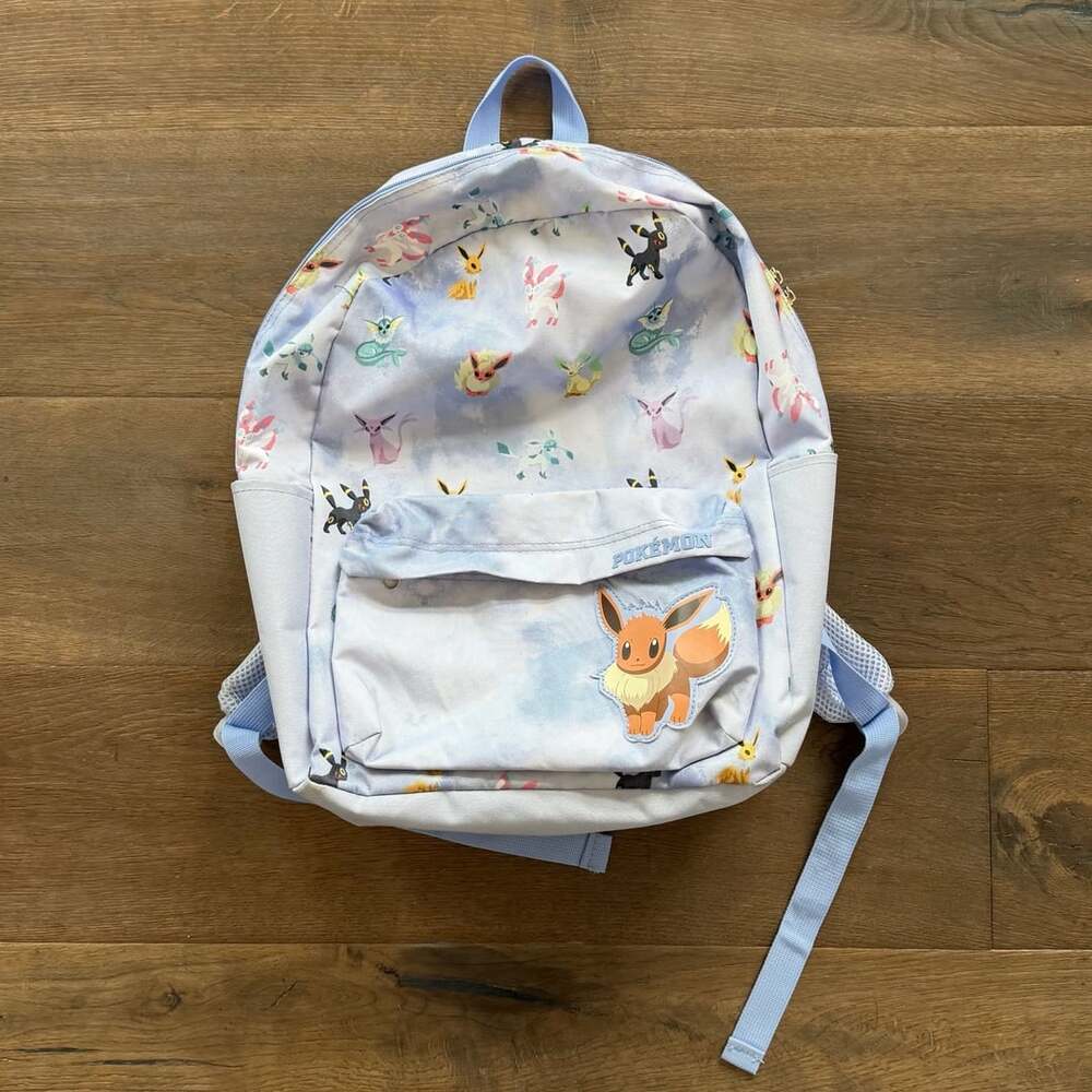 Pokemon Eevee Evolutions Backpack Purple Water Wash Eeveelutions 17”